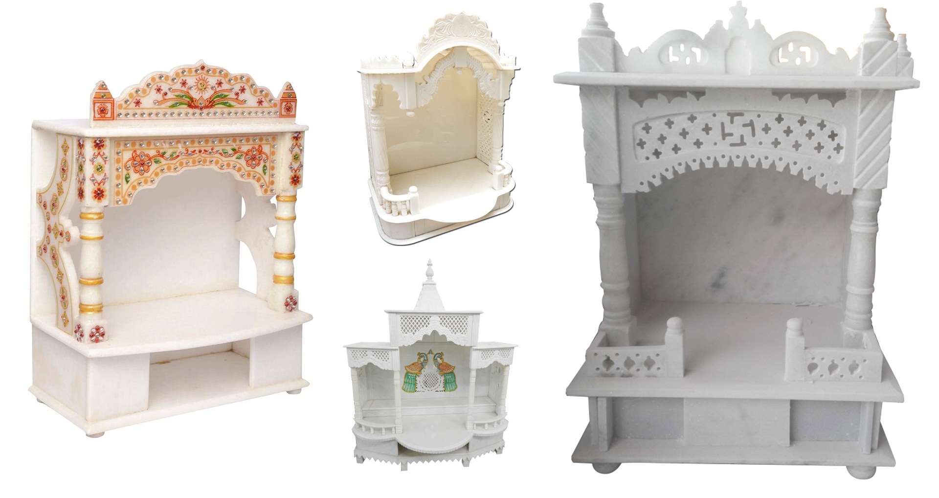 Marble Pillar, Fountains, Temples, Murti, Statue, Lotus Bowls, Tulsi Quora, Rangoli, Jali